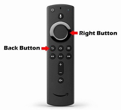 firestick-remote-control-right-arrow-back-button