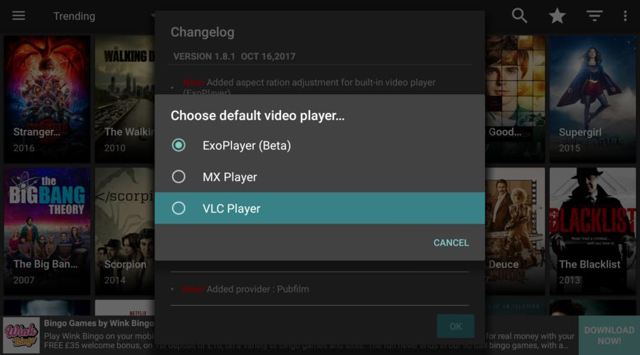 Select VLC player