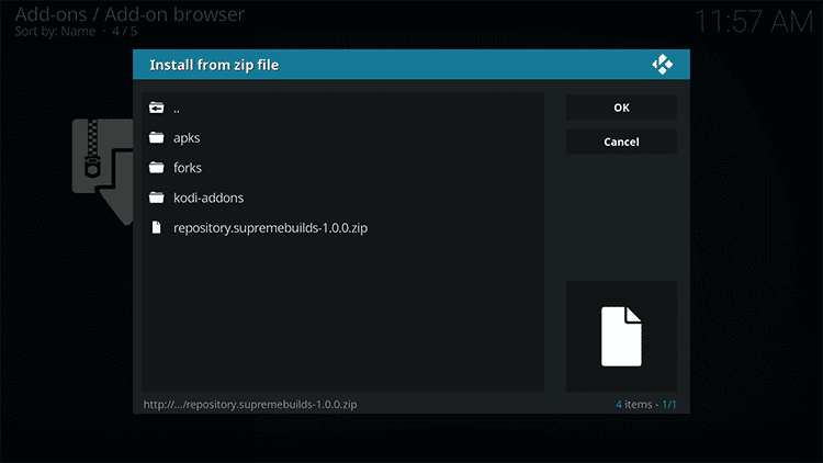 kodi cache settings windows