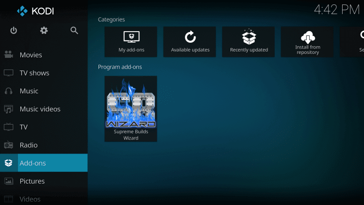 kodi cache settings pops up