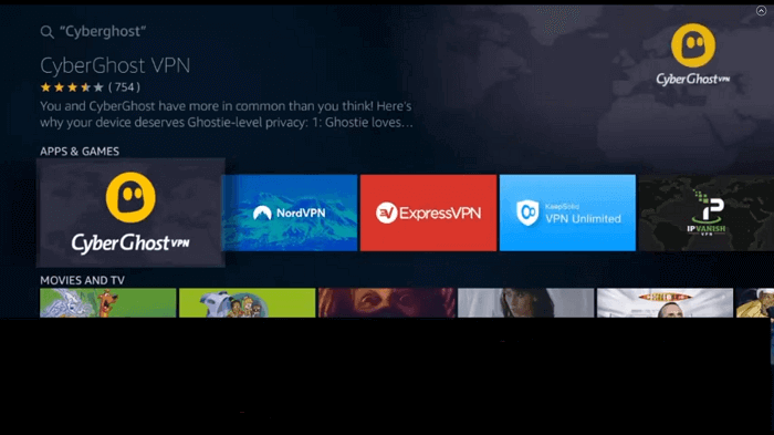 cyberghost vpn firestick