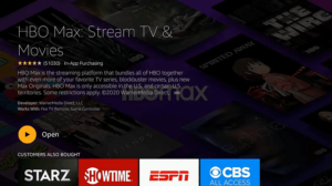 hbo max tv sign in firestick