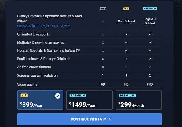 disney plus hotstar premium account free