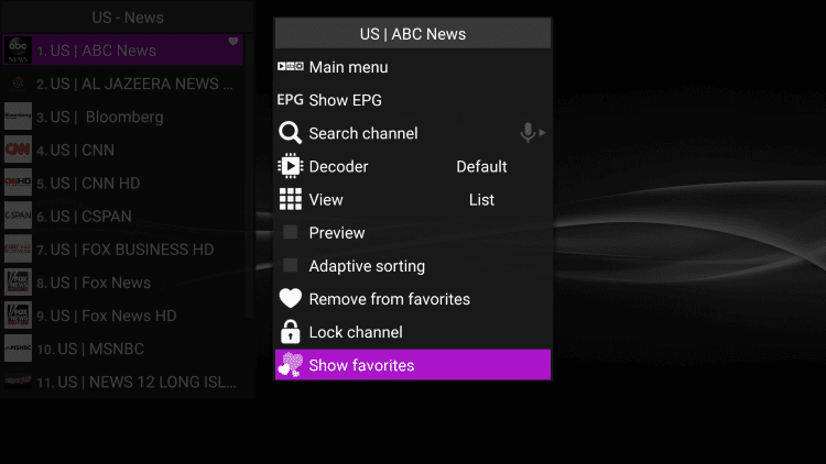 How-to-Add-Channels-to-Favorites-on-Perfect-Player-Step3