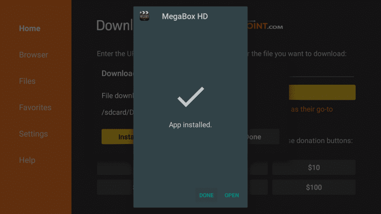 Install-megabox-using-downloader-step17