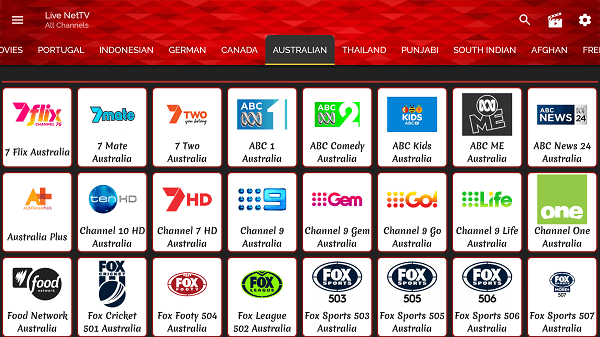 FireStick using Live Net TV