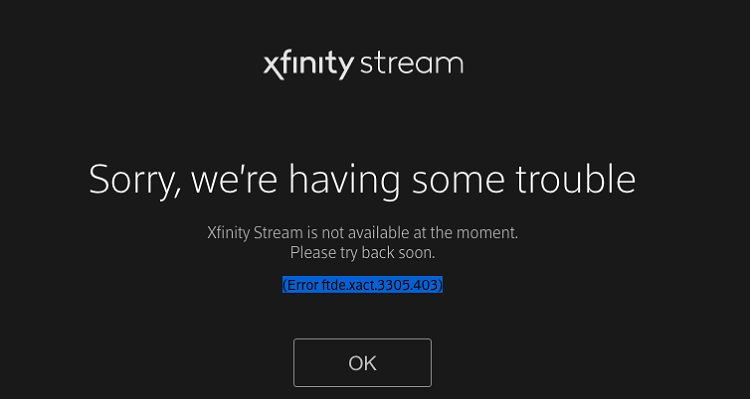 xfinity-stream-error