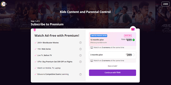 zee5-subscription-plan