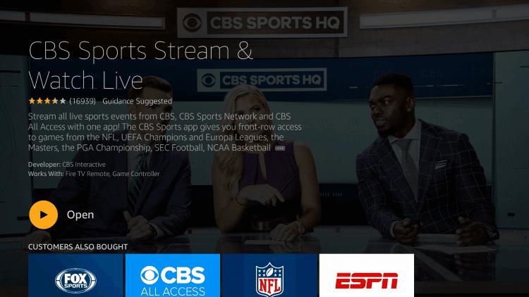 watch-cbs-sports-with-amazon-firestick-step-8