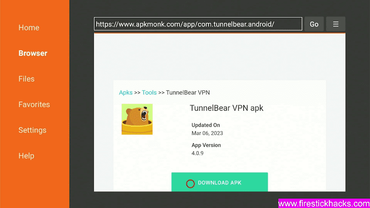 install-tunnel-bear-with-downloader-on-firestick-21