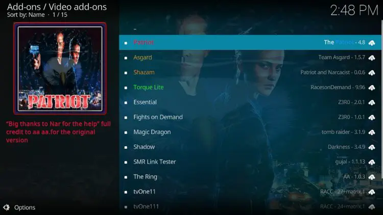 best-firestick-kodi-addons-patriot