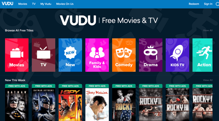 best-streaming-services-for-firestick-Vudu