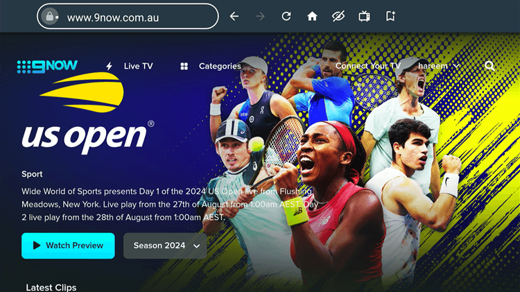 watch-US-Open-free-with-9now-on-firestick-browser-20