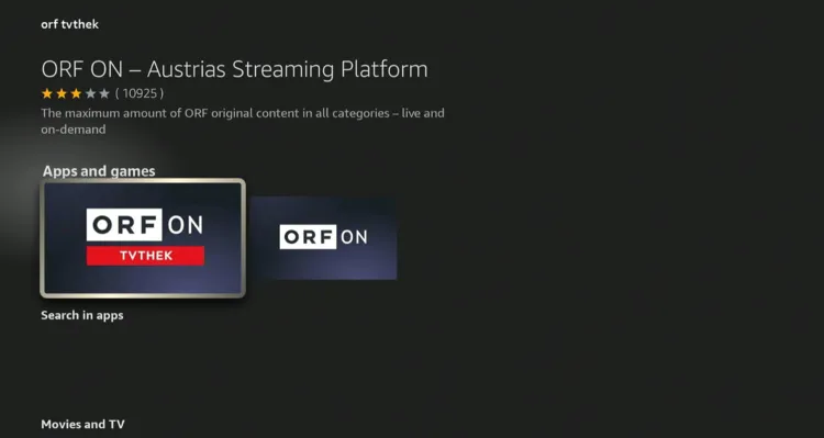 install-and-watch-ORF-TV-on-Firestick-using-amazon-appstore-4