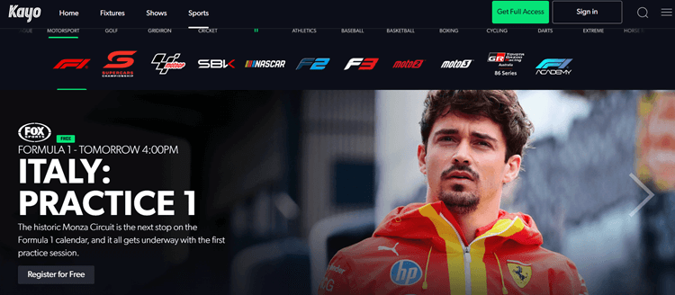 watch-Italian-gp-on-firestick-Kayo-Sports