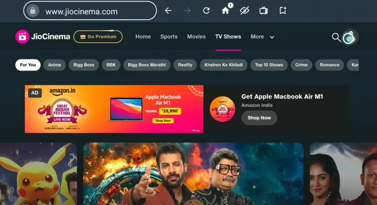 watch-jio-cinema-on-firestick-using-amazon-silk-browser-16