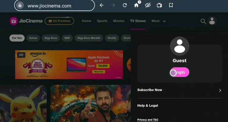 watch-jio-cinema-on-firestick-using-amazon-silk-browser-17