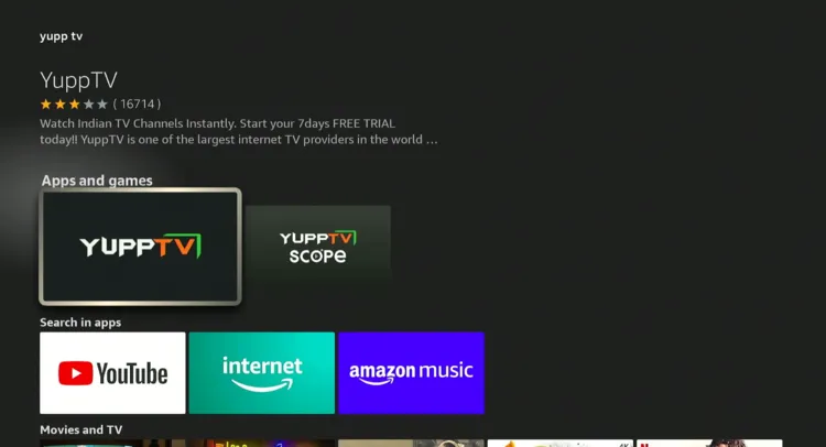 install-and-watch-Yupp-tv-on-firestick-using-amazon-appstore-4