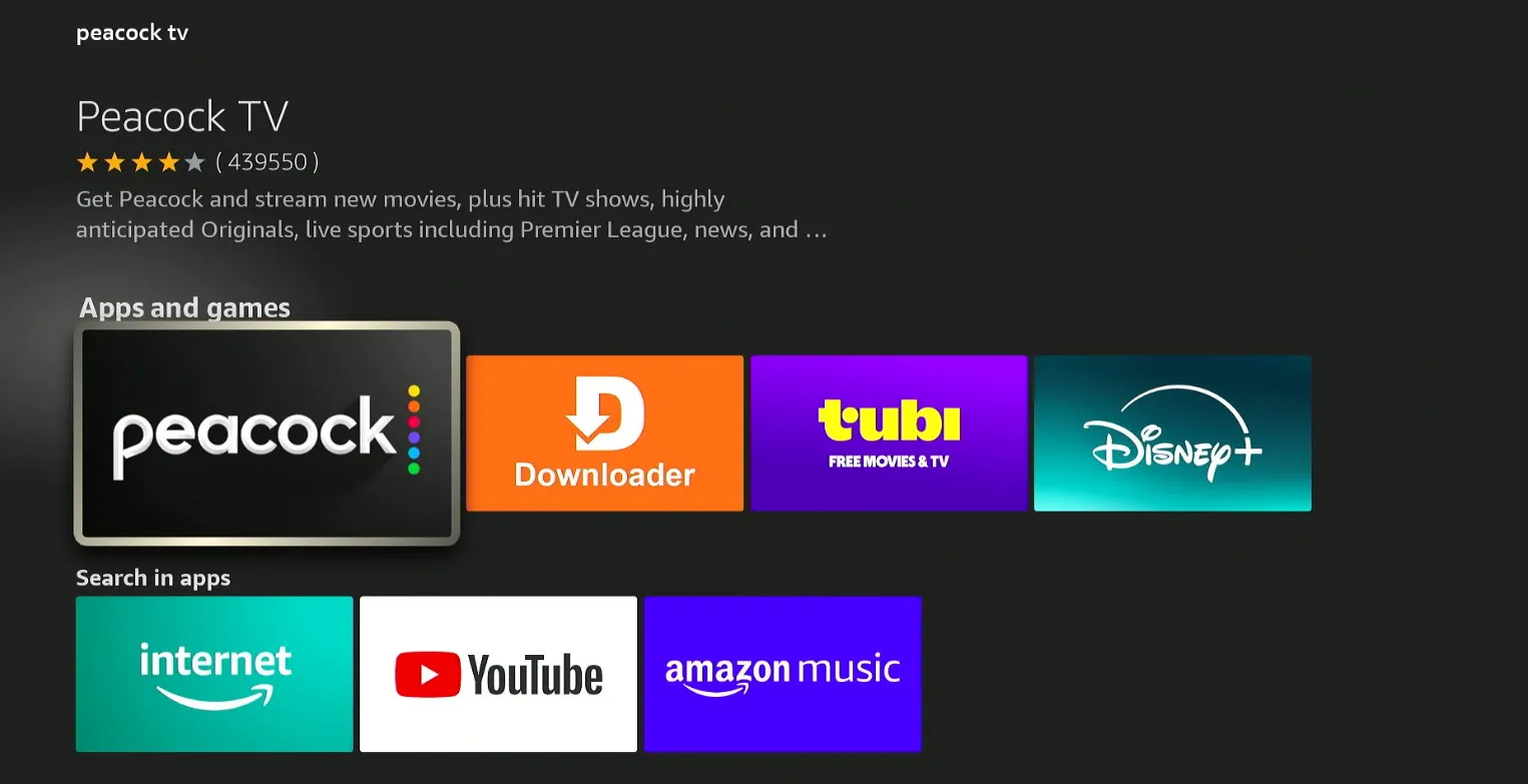 install-and-watch-peacock-tv-on-firestick-using-amazon-appstore-4