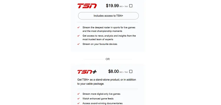 tsn-pricing-plans