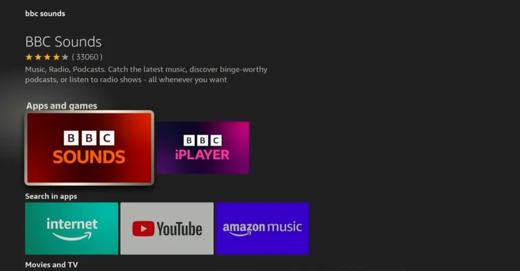 install-and-listen-bbc-sounds-app-on-firestick-using-amazon-appstore-4