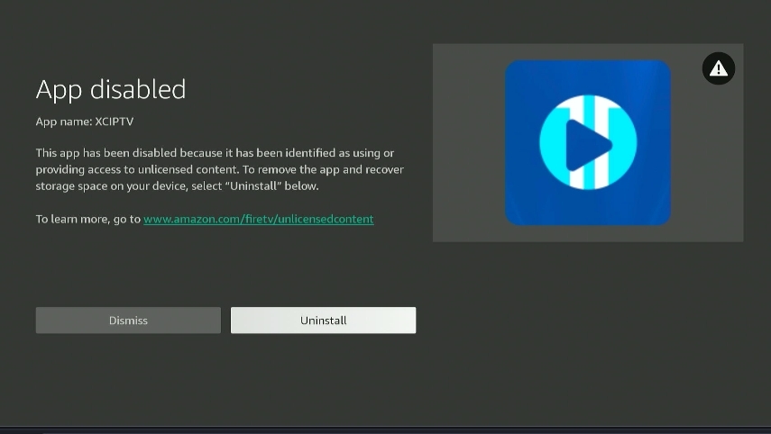 xciptv-player-disabled