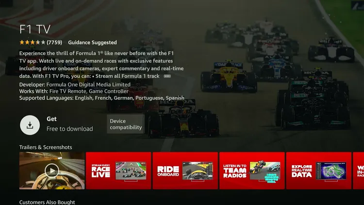 install-f1-tv-on-firestick-amazon-appstore